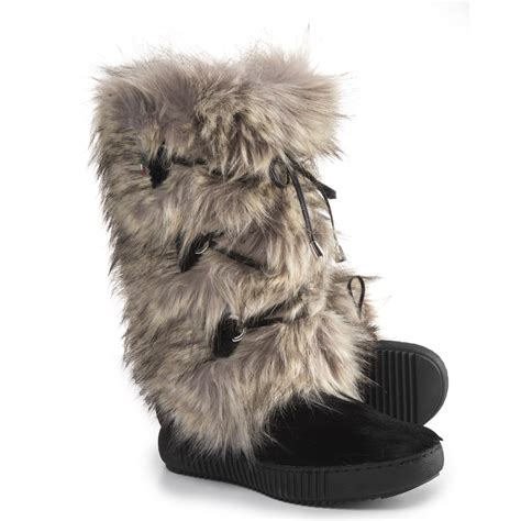 women's faux fur shoes